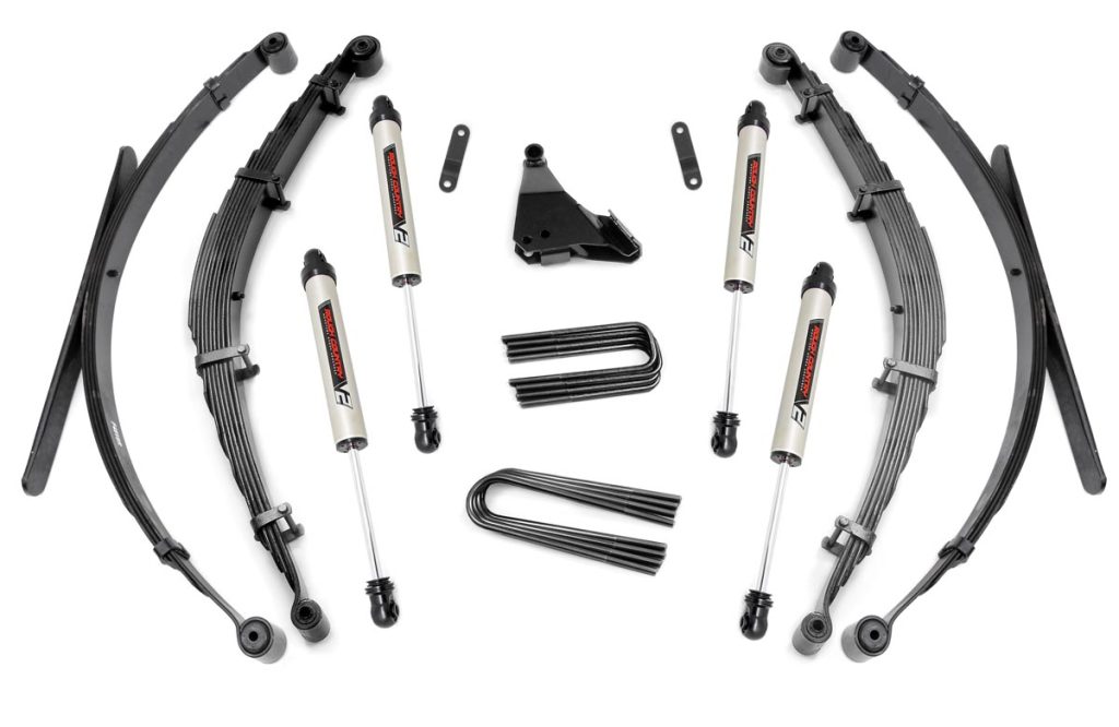 Rough Country 4 Inch Lift Kit Rear Springs V2 Ford F-250/F-350 Super Duty 4WD (99-04)