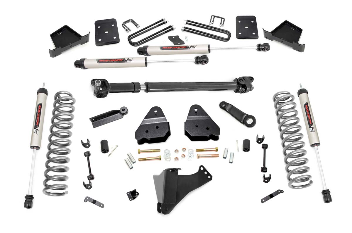 Rough Country 6 Inch Lift Kit OVLDS D/S V2 Ford F-250/F-350 Super Duty 4WD (17-22)