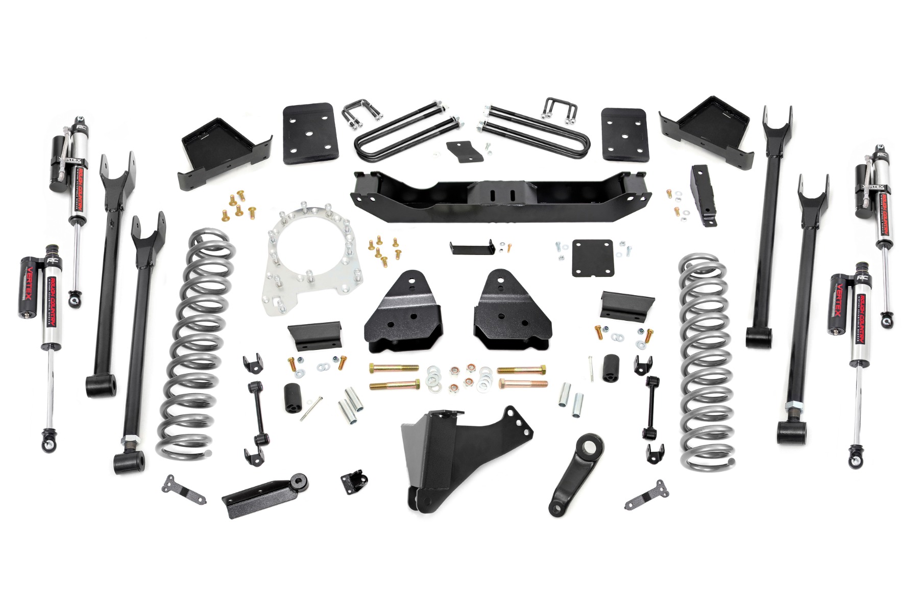 Rough Country 6 Inch Lift Kit Diesel 4 Link OVLD Vertex Ford F-250/F-350 Super Duty (17-22)