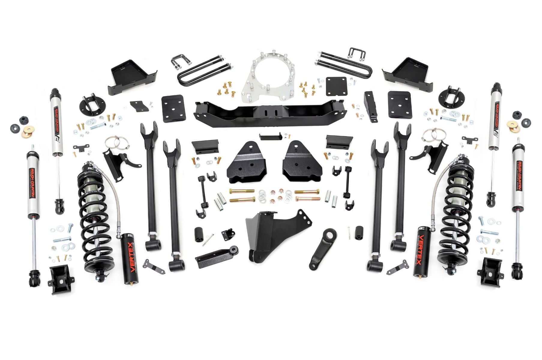 Rough Country 6 Inch Lift Kit Diesel 4 Link OVLD Ford F-250/F-350 Super Duty (17-22)