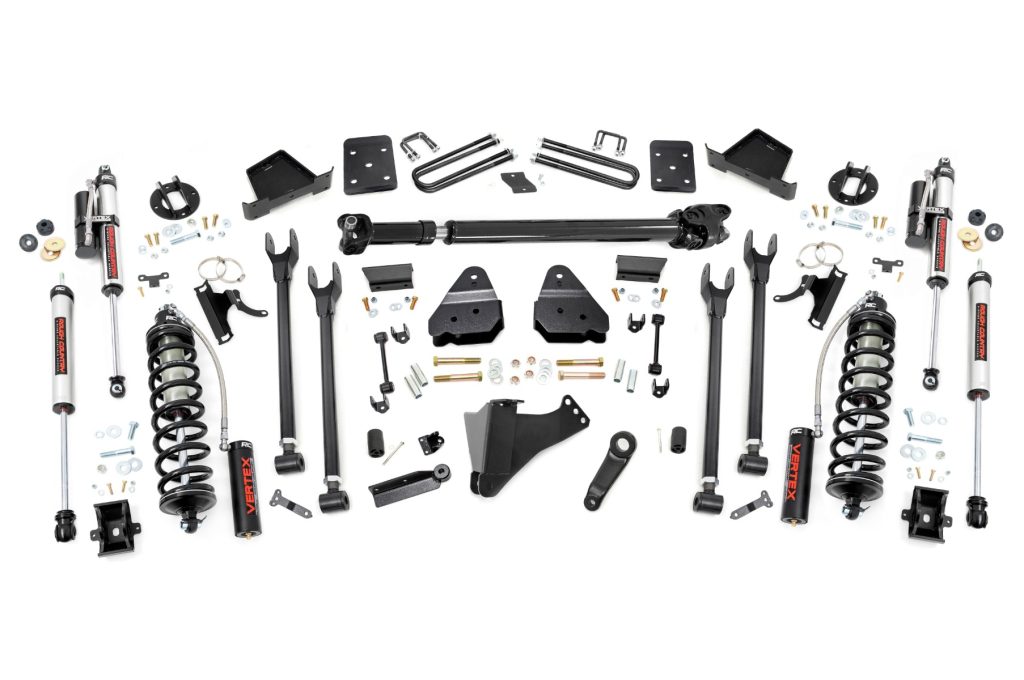 Rough Country 6 Inch Lift Kit 4-Link No OVLD D/S C/O Vertex Ford F-250/F-350 Super Duty (17-22)