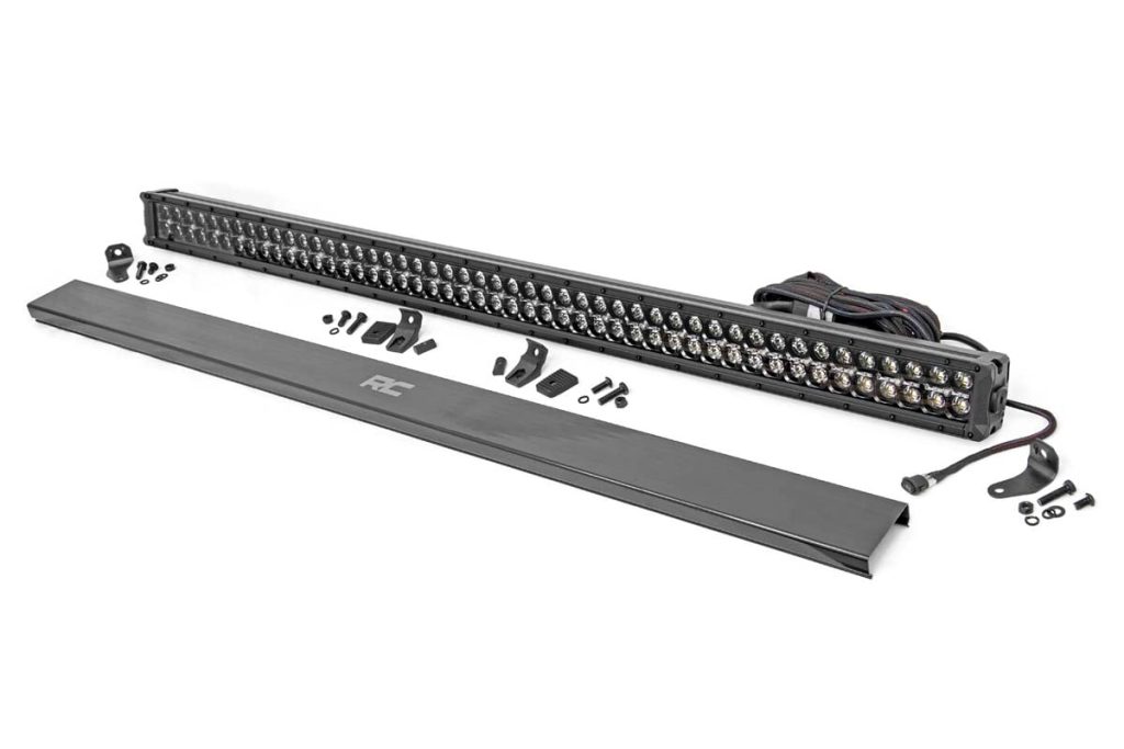 Rough Country 50 Inch Black Series LED Light Bar Dual Row Amber DRL