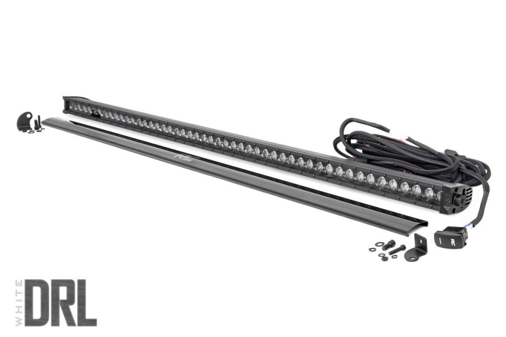 Rough Country 50 Inch Black Series LED Light Bar Single Row Cool White DRL