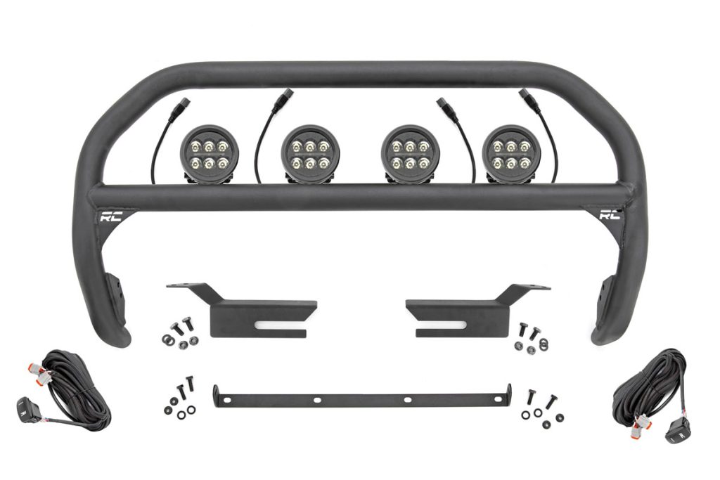Rough Country Nudge Bar 3.5 Inch Round Led (x4) Ford Bronco 4WD (2021-2026)
