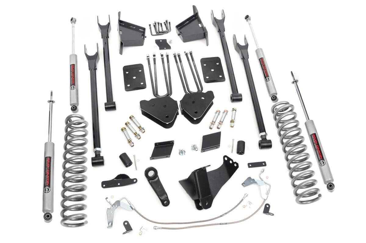 Rough Country 6 Inch Lift Kit 4-Link No OVLD Ford F-250 Super Duty 4WD (2015-2016)