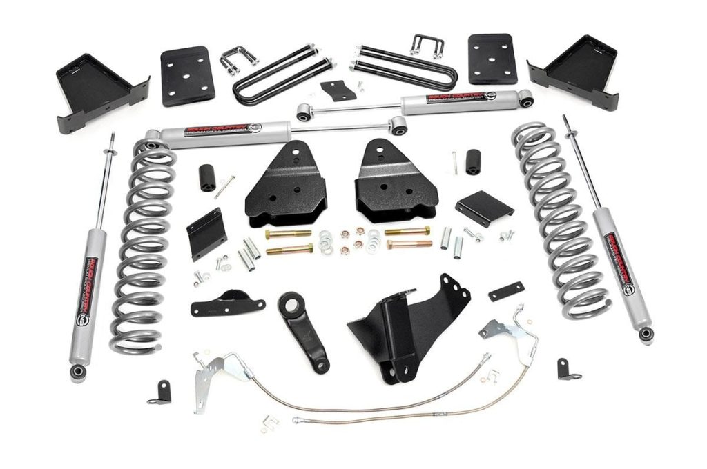 Rough Country 6 Inch Lift Kit Gas No OVLD Ford F-250 Super Duty 4WD (2015-2016)
