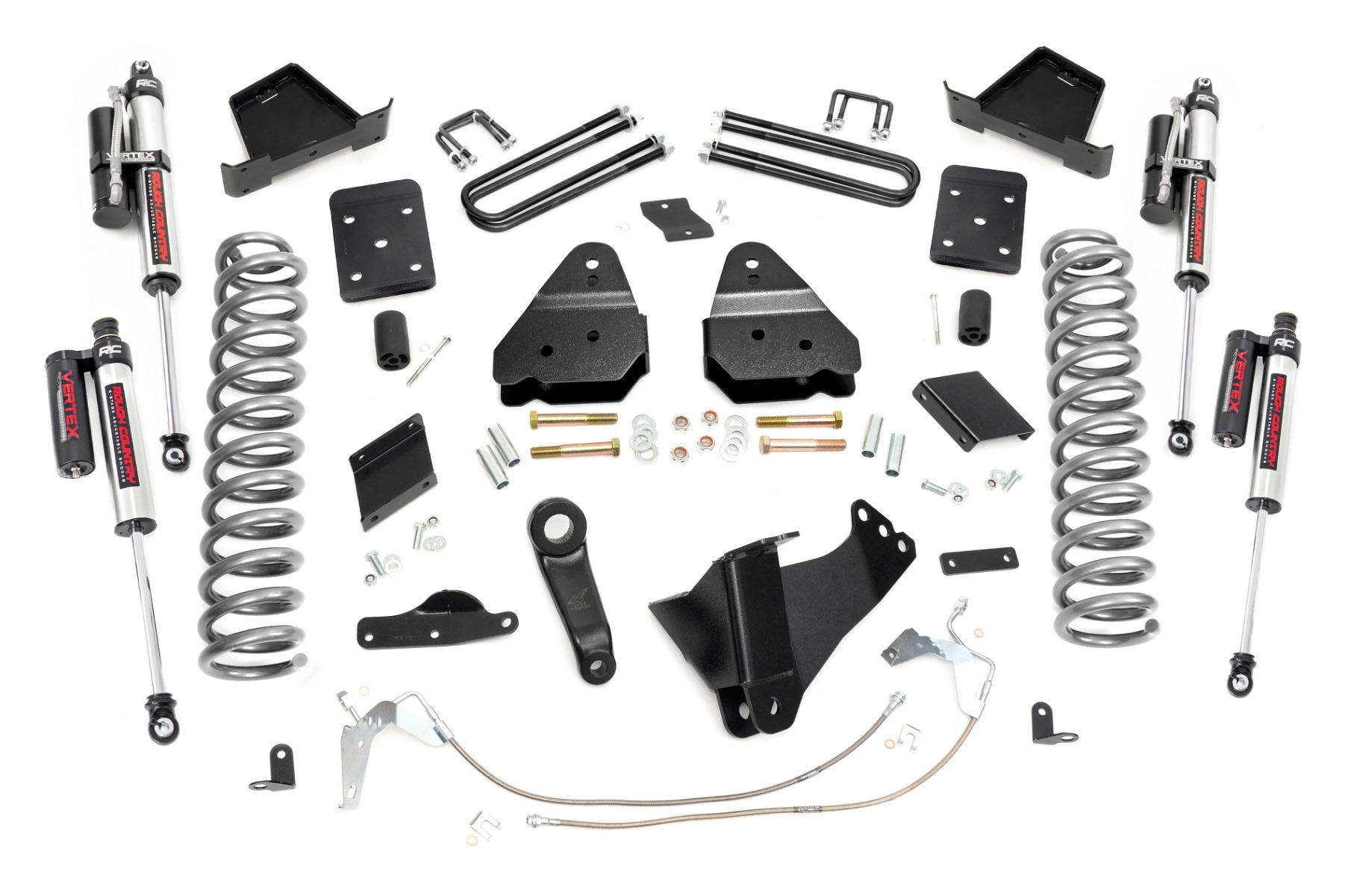 Rough Country 6 Inch Lift Kit Gas OVLD Vertex Ford F-250 Super Duty 4WD (2015-2016)