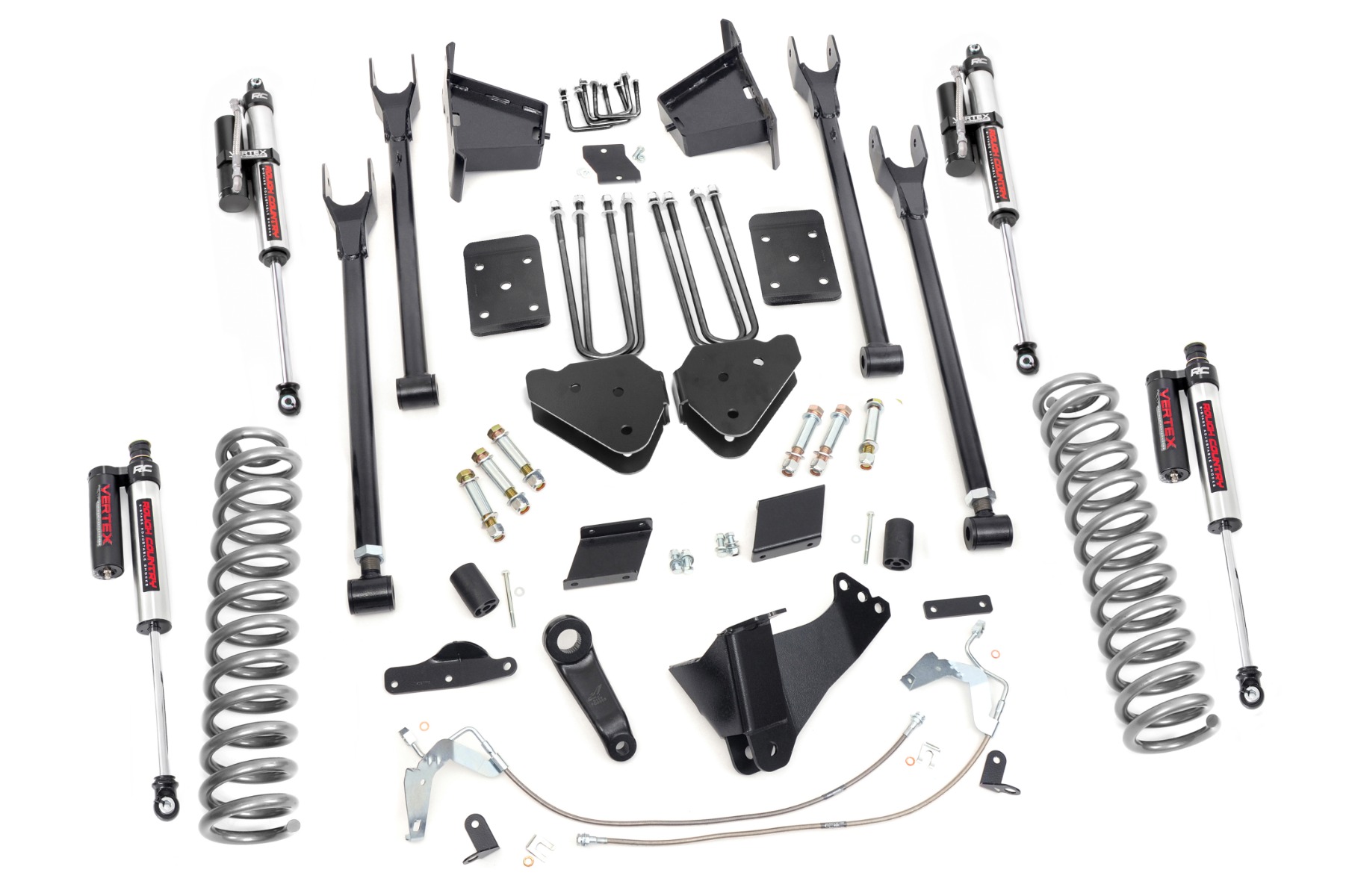 Rough Country 6 Inch Lift Kit 4-Link No OVLD Vertex Ford F-250 Super Duty 4WD (15-16)