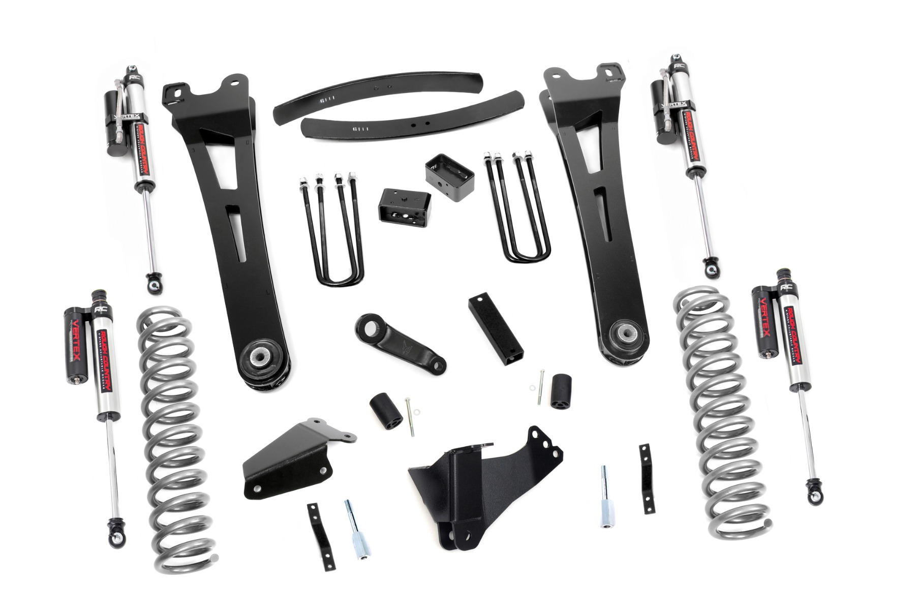 Rough Country 6 Inch Lift Kit Gas Radius Arm Vertex Ford F-250/F-350 Super Duty (05-07)