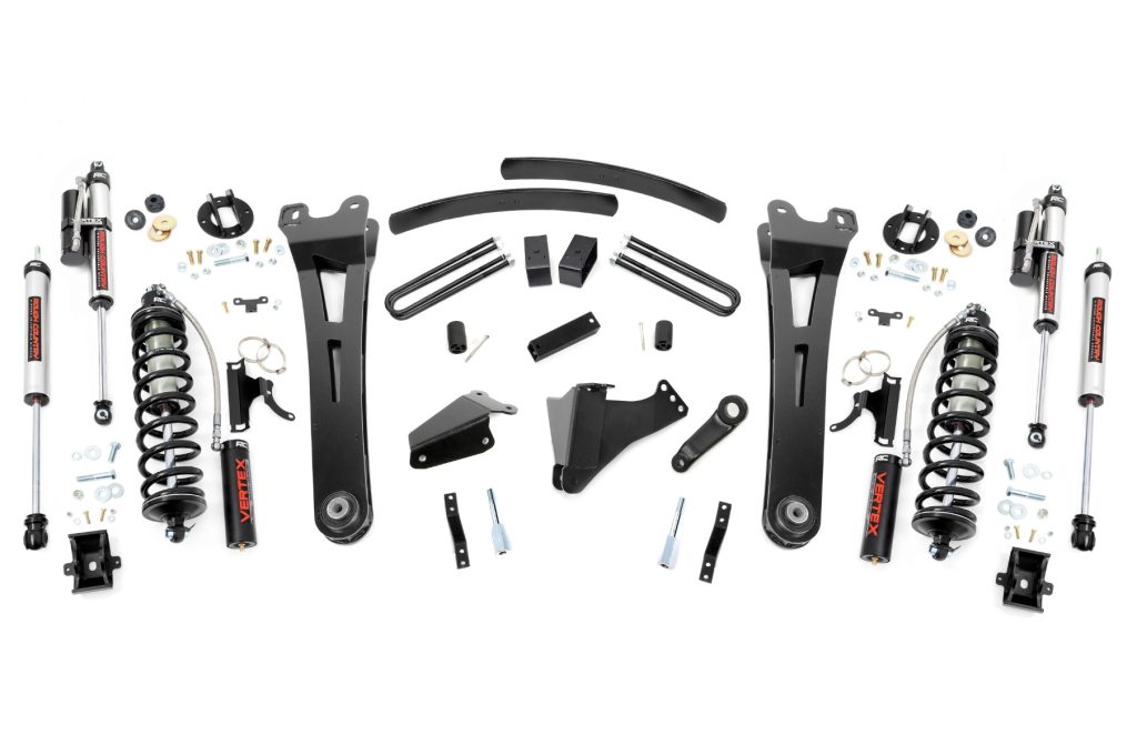 Rough Country 6 Inch Lift Kit Gas Radius Arm C/O Vertex Ford F-250/F-350 Super Duty (05-07)