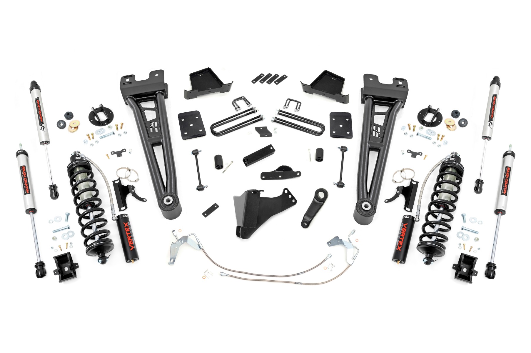 Rough Country 6 Inch Lift Kit Gas Radius Arm C/O V2 Ford F-250/F-350 Super Duty (08-10)