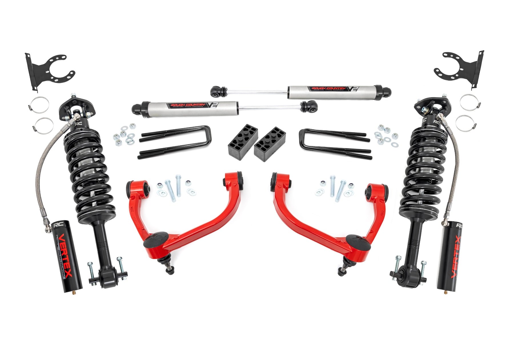 Rough Country 3 Inch Lift Kit UCAs Vertex/V2 Ford F-150 4WD (2014-2020)