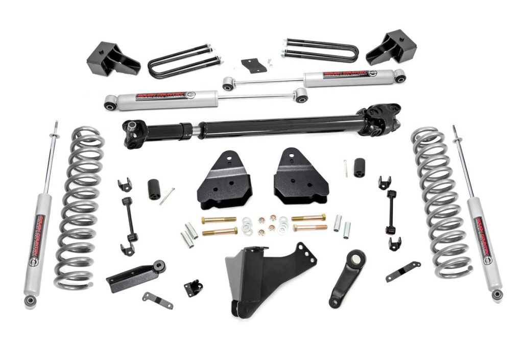 Rough Country 4.5 Inch Lift Kit DRW FR Drive Shaft Ford F-350 Super Duty 4WD (17-22)