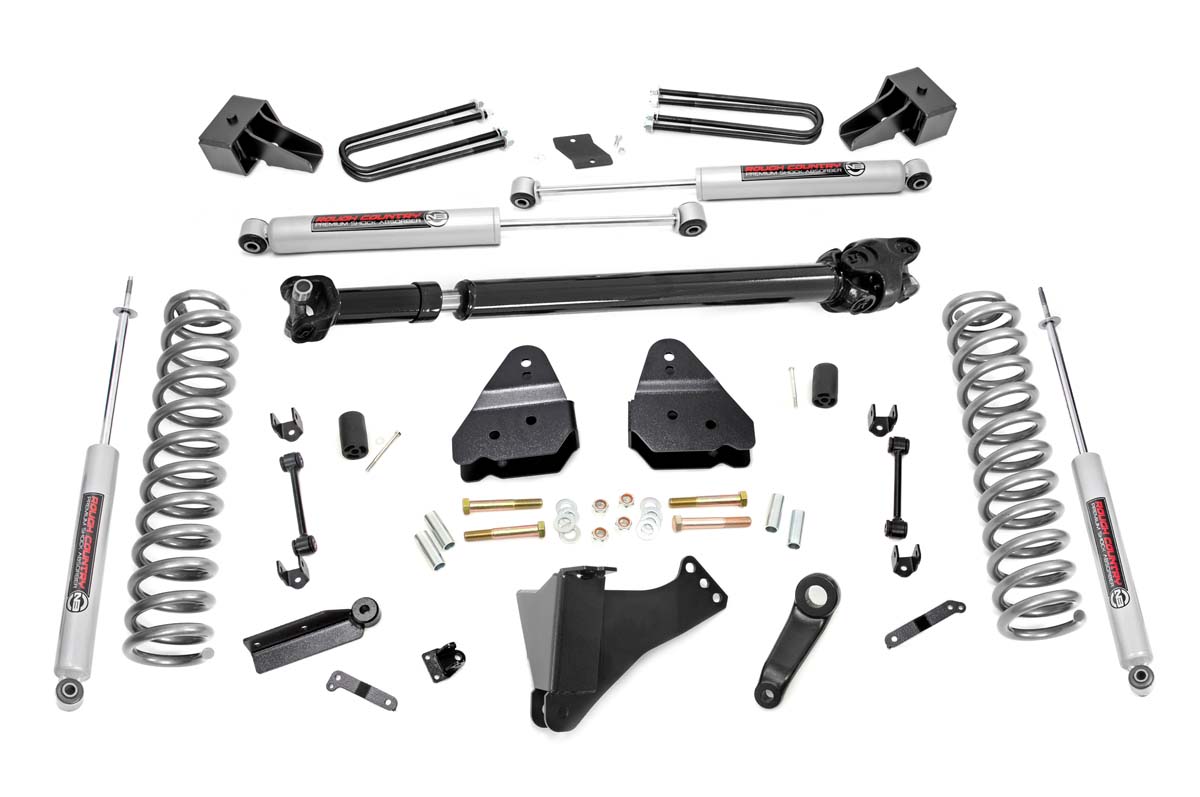 Rough Country 4.5 Inch Lift Kit DRW FR Drive Shaft Ford F-350 Super Duty 4WD (17-22)