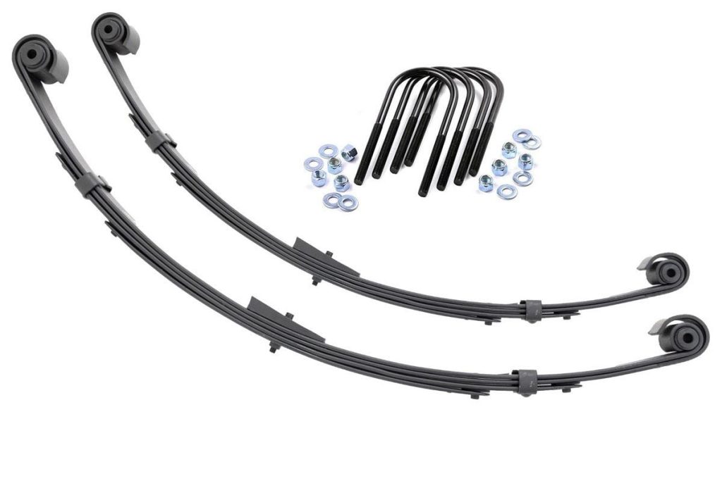 Rough Country Rear Leaf Springs Military Wrap 4β³ Lift Pair Jeep Wrangler YJ (87-95)