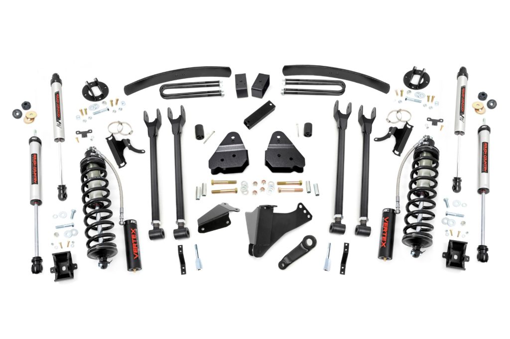 Rough Country 6 Inch Lift Kit Diesel 4 Link OVLDS C/O V2 Ford F-250/F-350 Super Duty (05-07)
