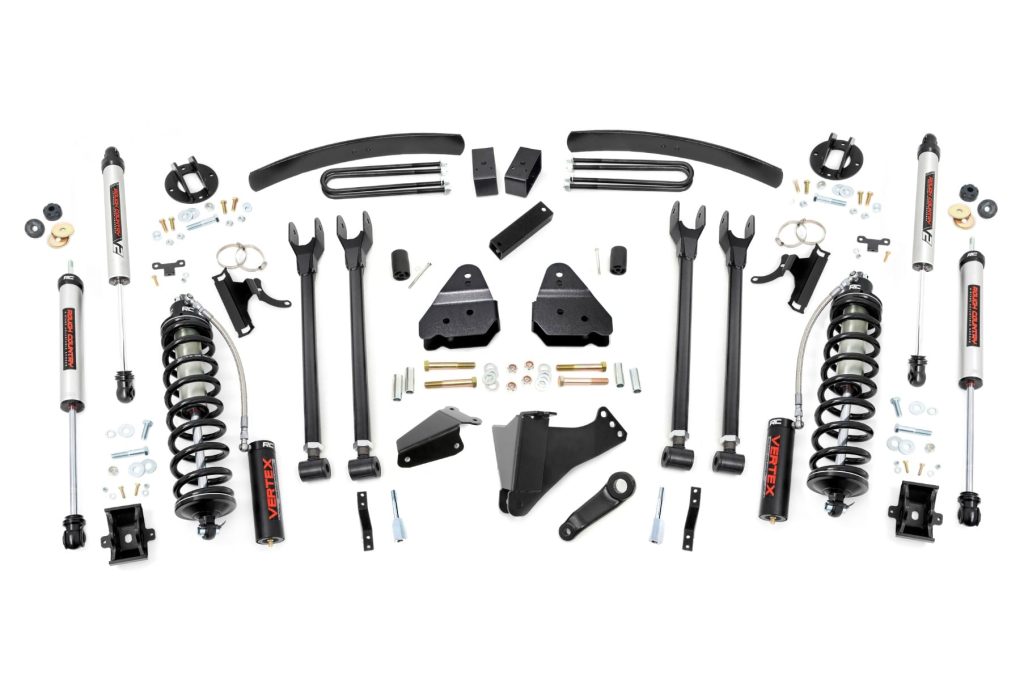 Rough Country 6 Inch Lift Kit Gas 4 Link OVLD C/O V2 Ford F-250/F-350 Super Duty (05-07)