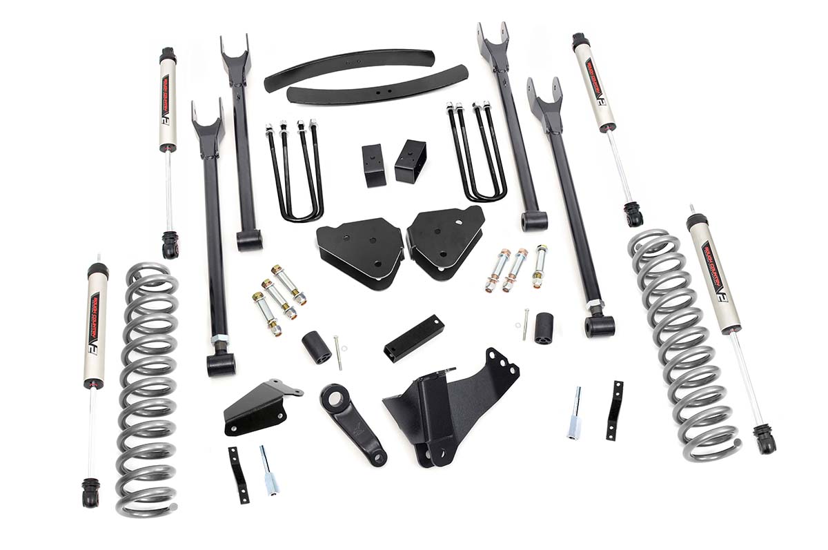 Rough Country 6 Inch Lift Kit Gas 4 Link OVLDS V2 Ford F-250/F-350 Super Duty (05-07)