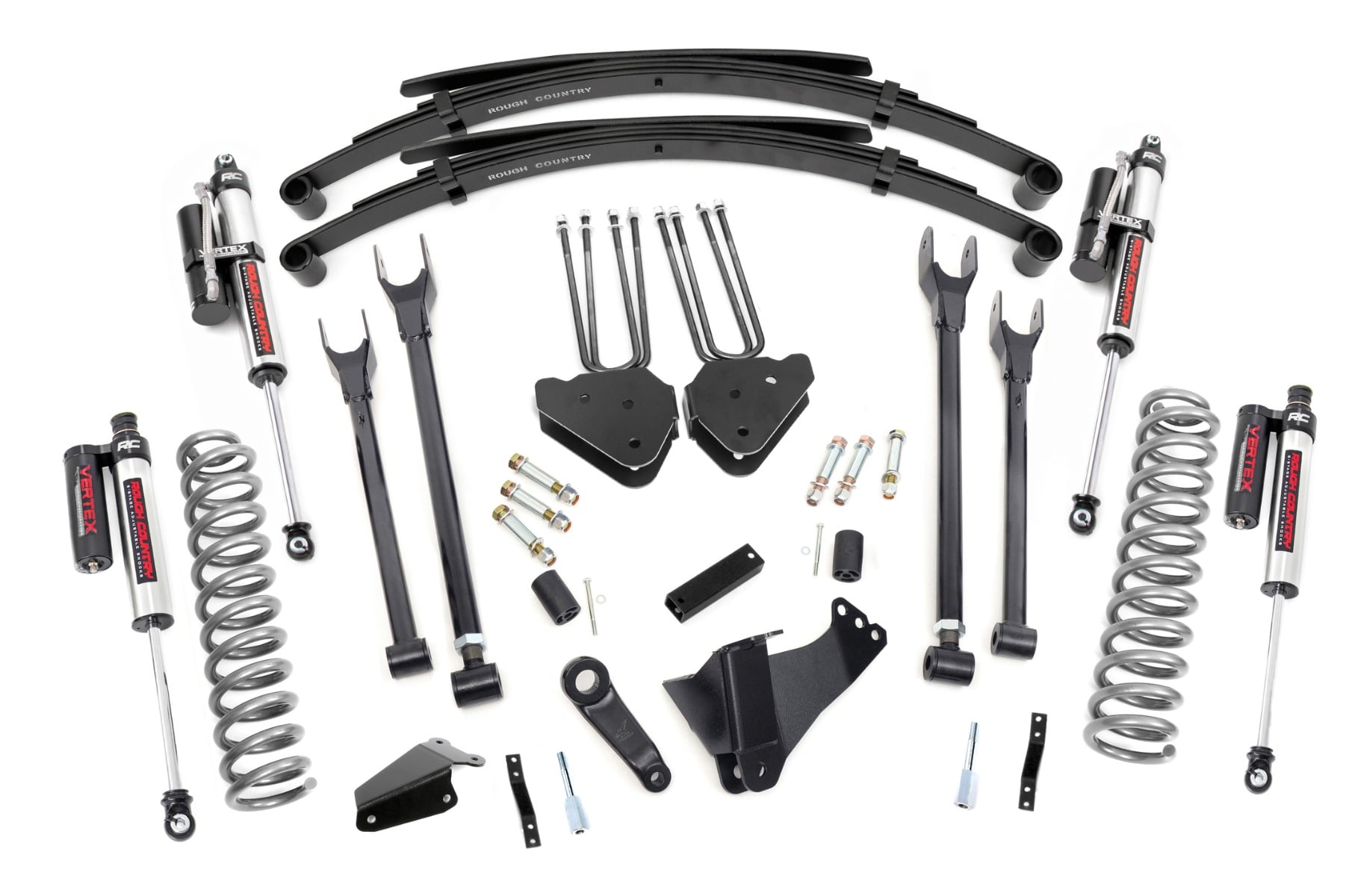 Rough Country 8 Inch Lift Kit 4 Link RR Springs Vertex Ford F-250/F-350 Super Duty (05-07)