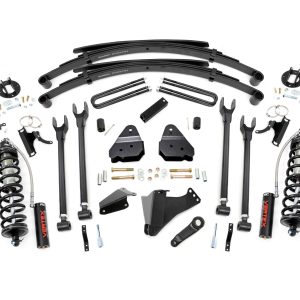 Rough Country 6 Inch Lift Kit Diesel 4 Link RR Spring C/O Vertex Ford F-250/F-350 Super Duty (05-07)