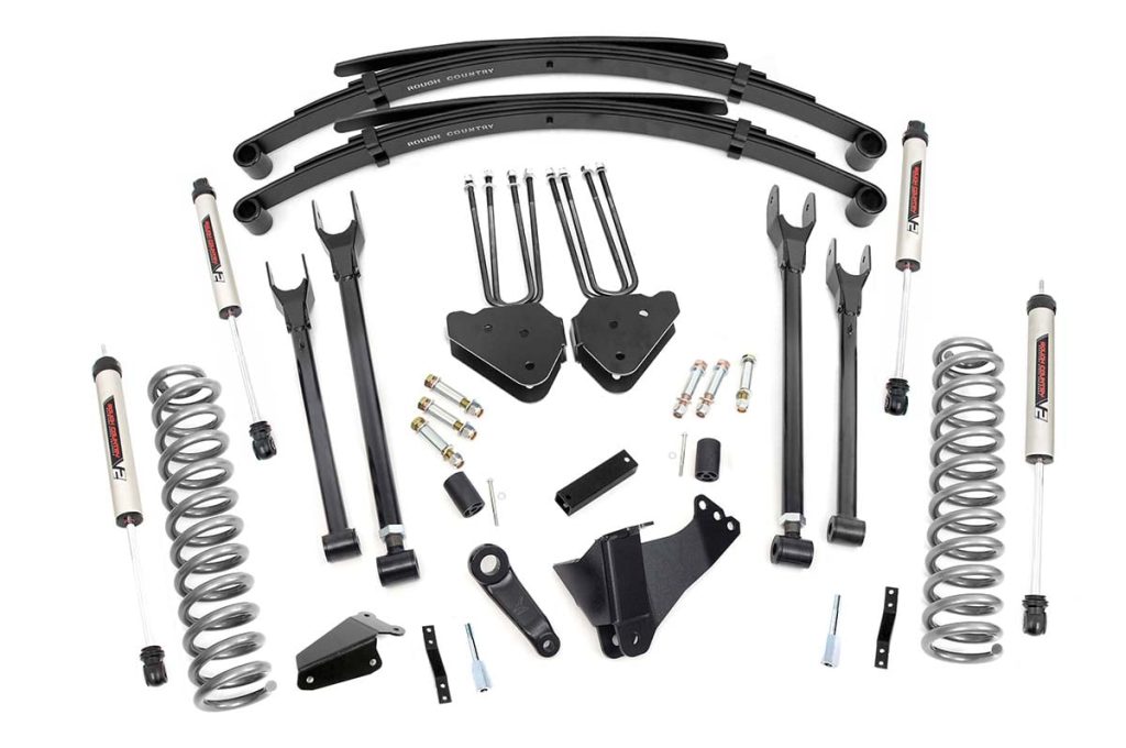 Rough Country 6 Inch Lift Kit Gas 4 Link RR Spring V2 Ford F-250/F-350 Super Duty (05-07)