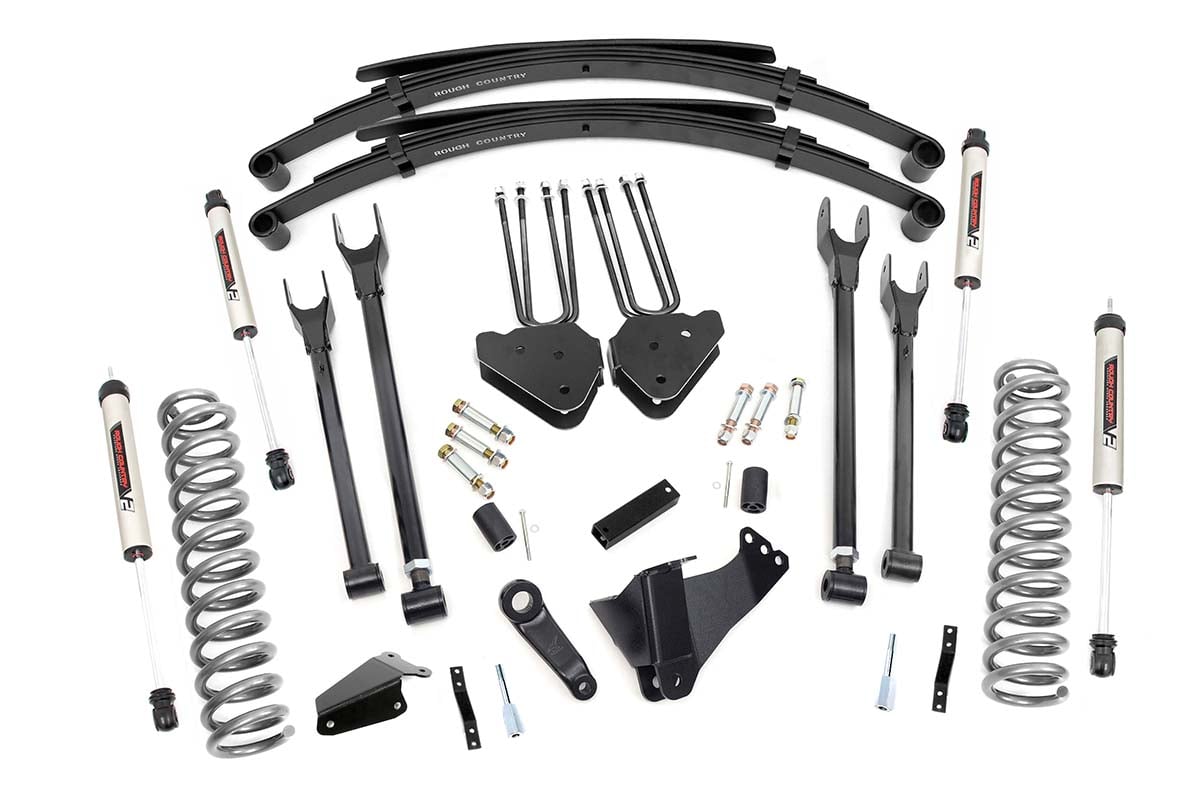 Rough Country 6 Inch Lift Kit Gas 4 Link RR Spring V2 Ford F-250/F-350 Super Duty (05-07)