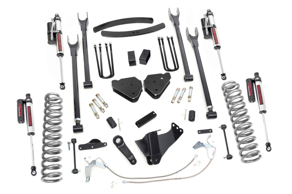 Rough Country 6 Inch Lift Kit Gas 4 Link Vertex Ford F-250/F-350 Super Duty (08-10)