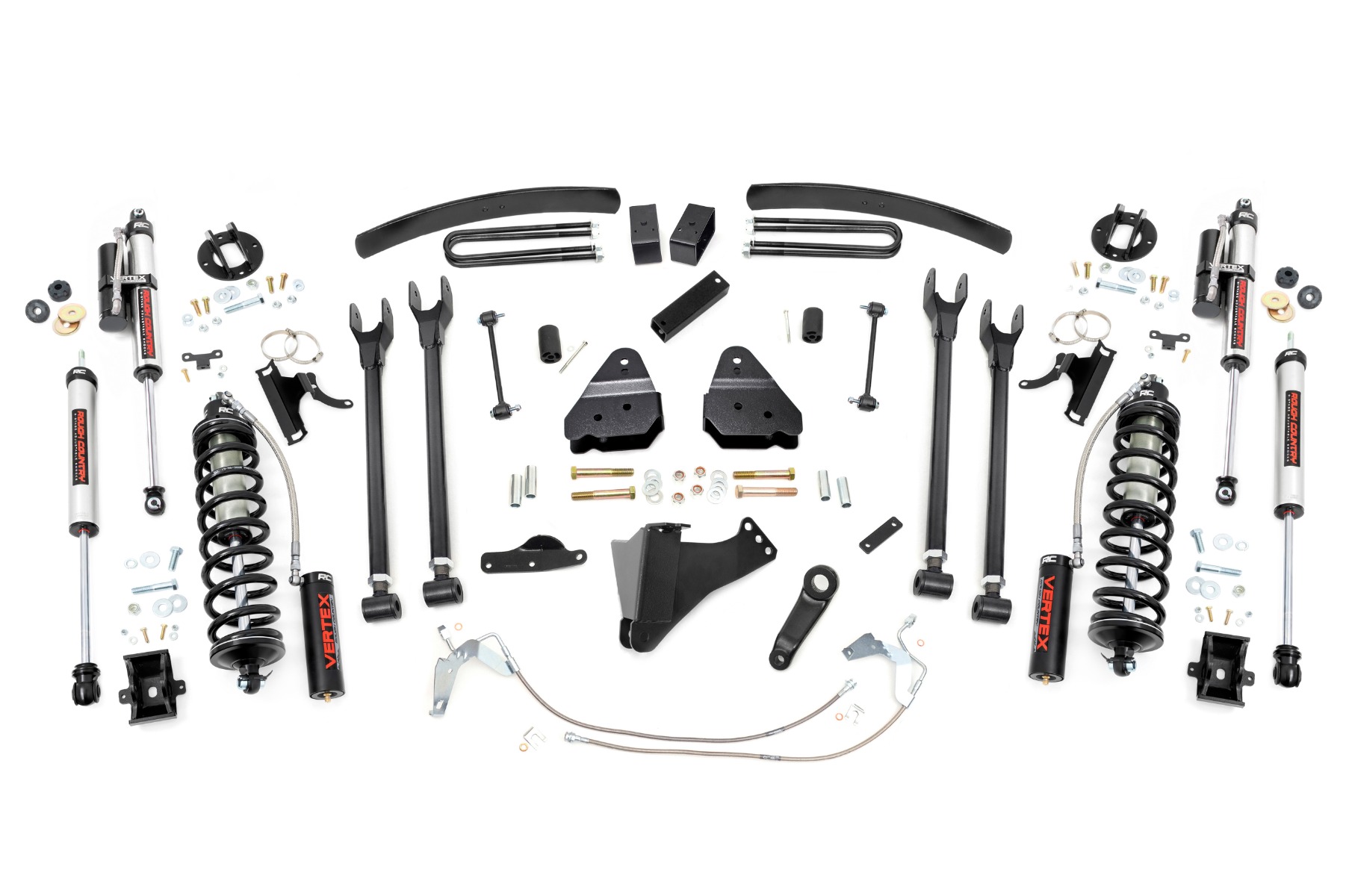 Rough Country 6 Inch Lift Kit Diesel 4 Link C/O Vertex Ford F-250/F-350 Super Duty (08-10)