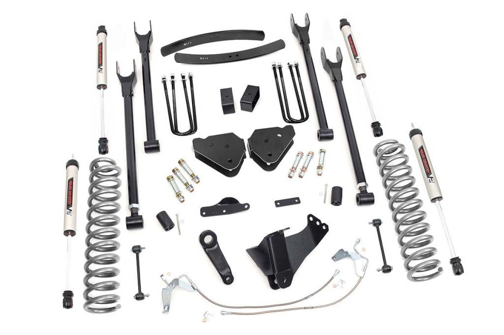 Rough Country 6 Inch Lift Kit Gas 4 Link V2 Ford F-250/F-350 Super Duty 4WD (08-10)