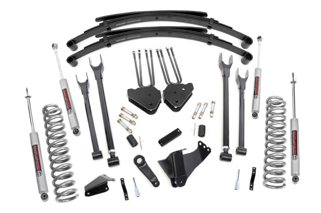 Rough Country 8 Inch Lift Kit 4 Link RR Springs Ford F-250/F-350 Super Duty (05-07)