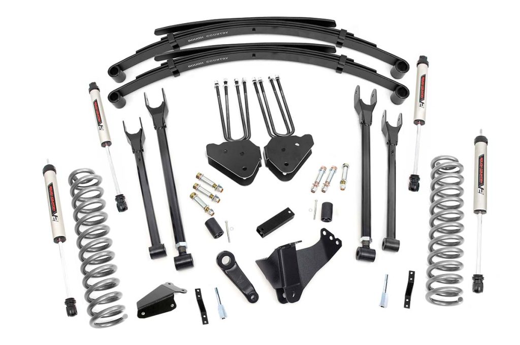 Rough Country 8 Inch Lift Kit 4 Link RR Springs V2 Ford F-250/F-350 Super Duty (05-07)