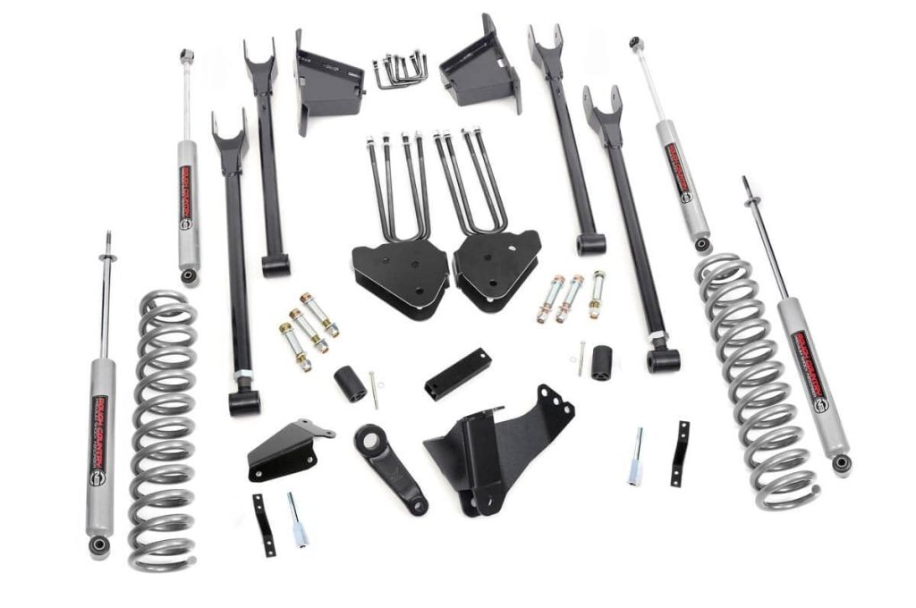 Rough Country 8 Inch Lift Kit 4 Link RR Blocks Ford F-250/F-350 Super Duty 4WD (05-07)