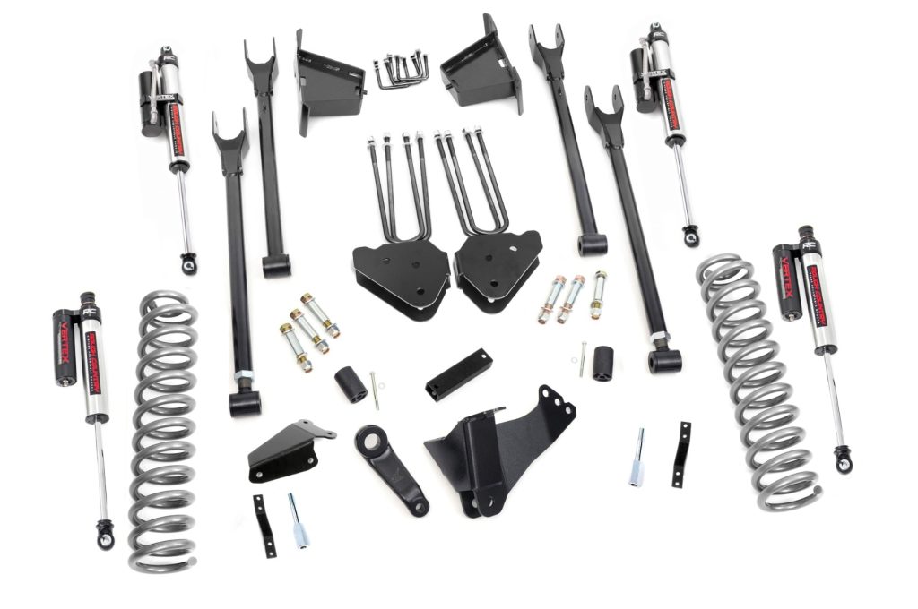 Rough Country 8 Inch Lift Kit 4 Link RR Blocks Vertex Ford F-250/F-350 Super Duty (05-07)