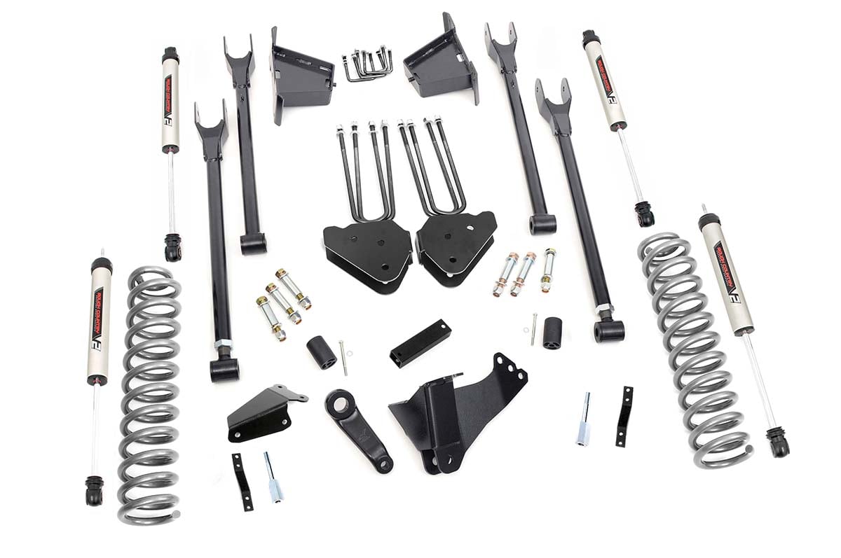 Rough Country 8 Inch Lift Kit 4 Link RR Blocks V2 Ford F-250/F-350 Super Duty (05-07)