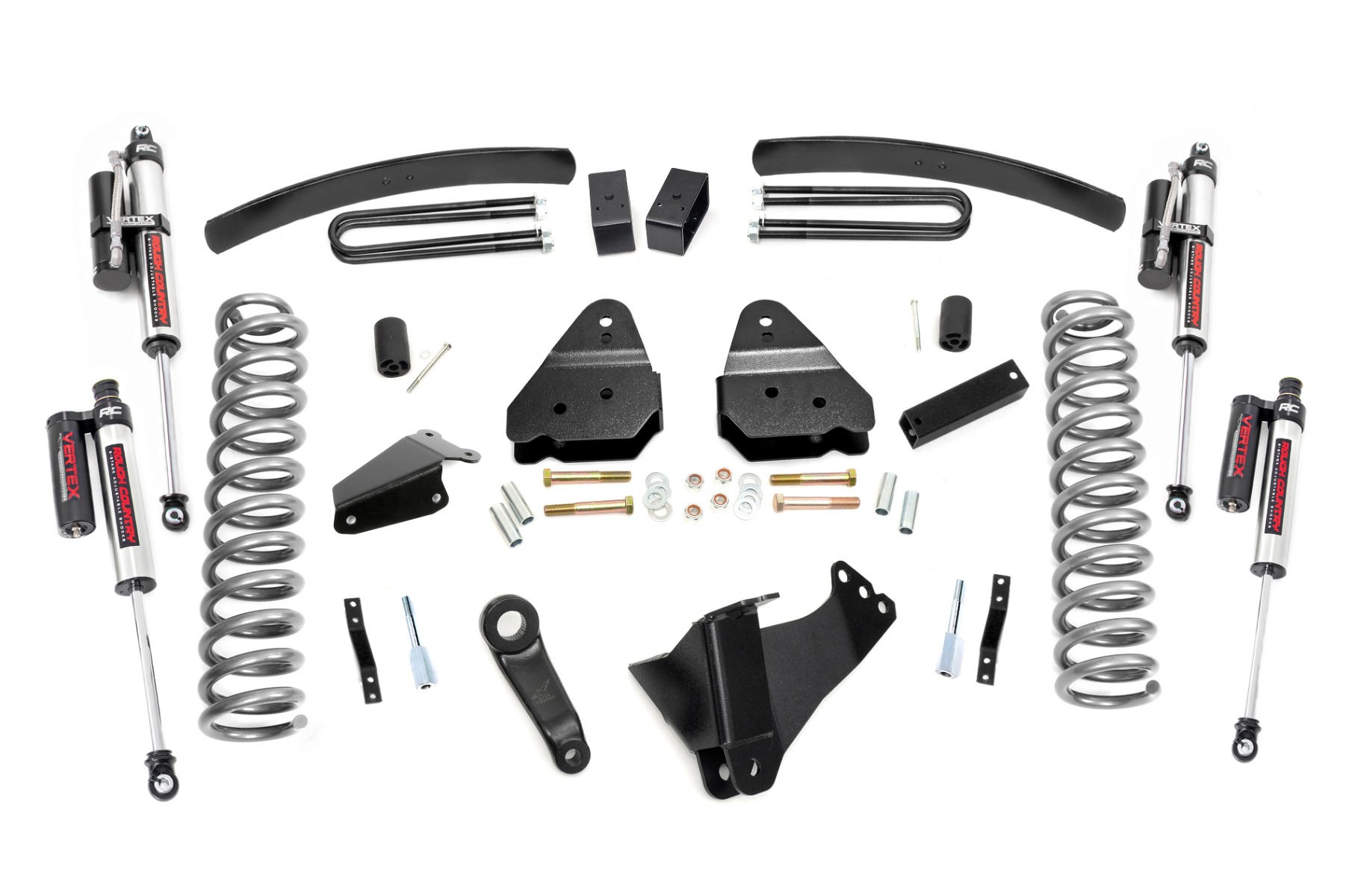 Rough Country 6 Inch Lift Kit Gas Vertex Ford F-250/F-350 Super Duty 4WD (2005-2007)