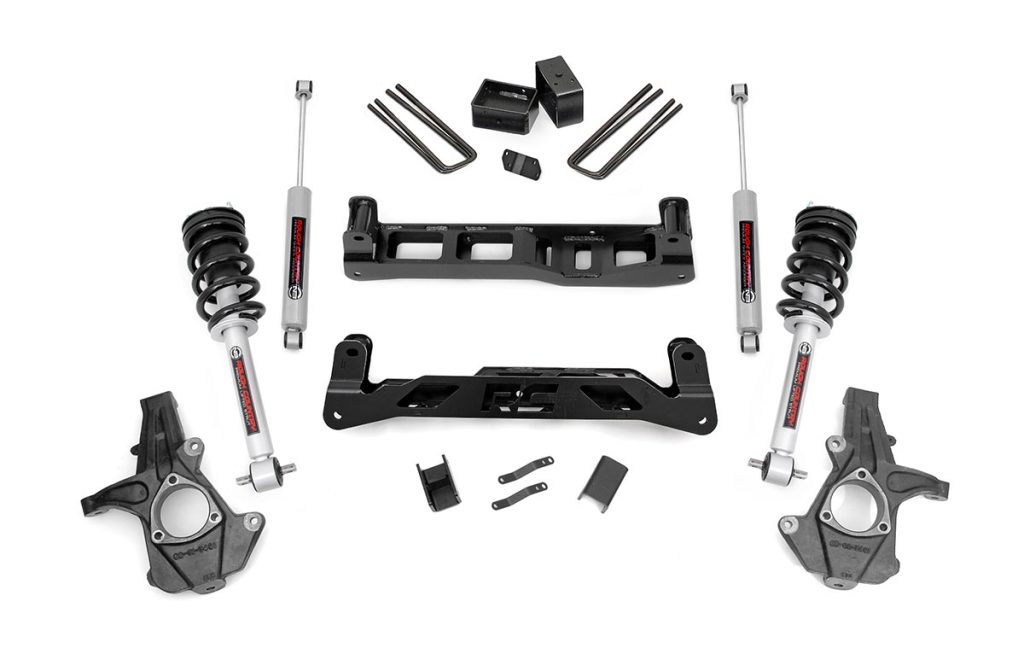 Rough Country 5 Inch Lift Kit Cast Steel N3 Struts Chevy/GMC 1500 (14-17)