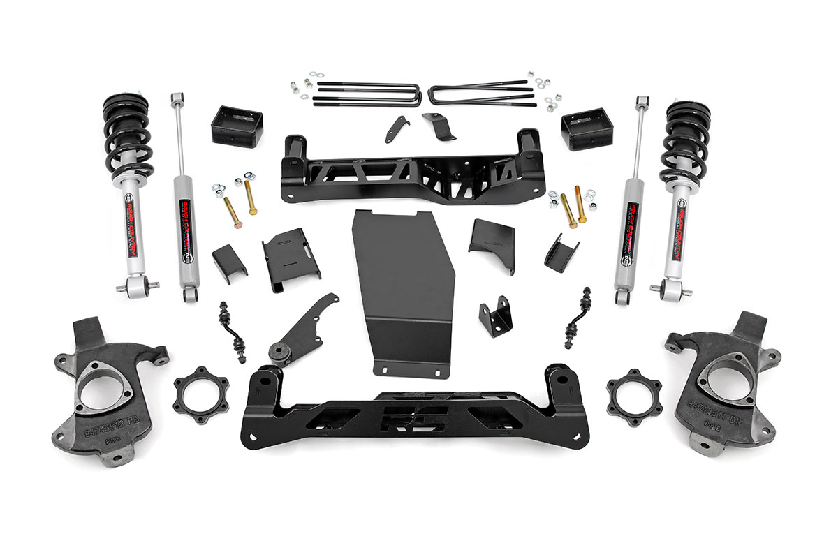 Rough Country 5 Inch Lift Kit Alum/Stamp Steel N3 Struts Chevy/GMC 1500 (14-18 & Classic)