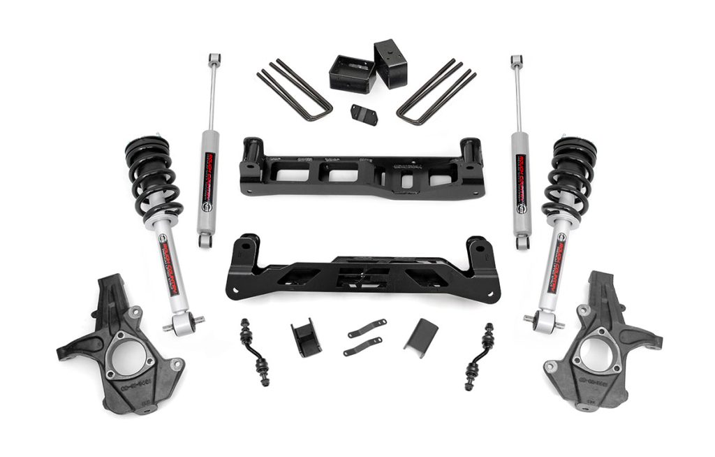 Rough Country 5 Inch Lift Kit Alu/Stamp Steel N3 Struts Chevy/GMC 1500 (14-18 & Classic)