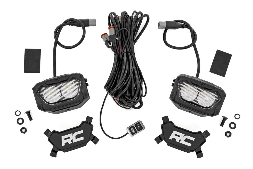Rough Country 5 Inch Light Pods White/Amber DRL Flood Pair
