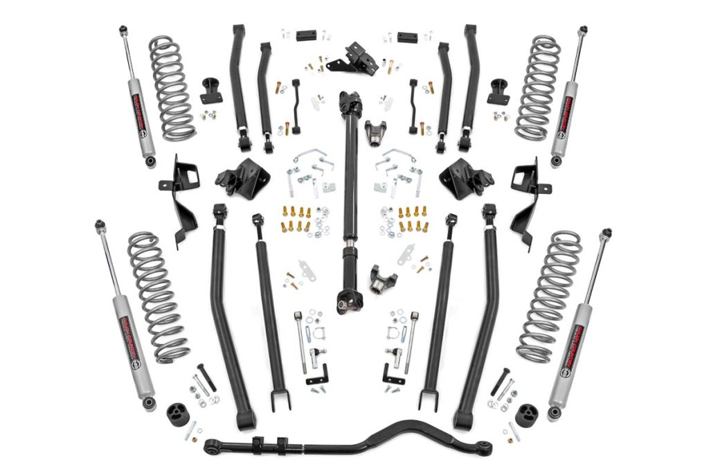 Rough Country 6 Inch Lift Kit Long Arm Jeep Wrangler Unlimited 4WD (2018-2023)