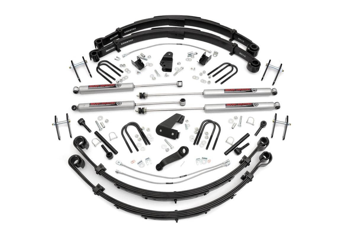 Rough Country 6 Inch Lift Kit Manual Steer Jeep Wrangler YJ 4WD (1987-1995)