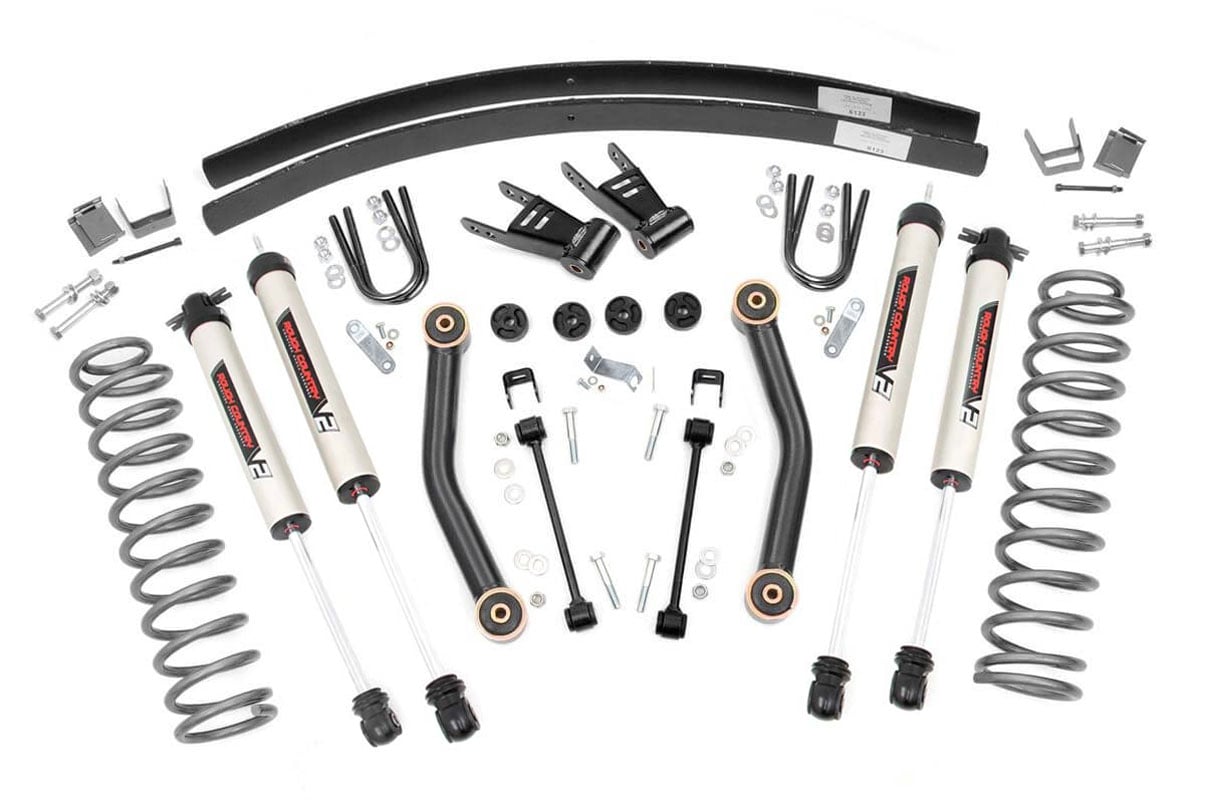 Rough Country 4.5 Inch Lift Kit V2 Rear AAL Jeep Cherokee XJ 2WD/4WD (1984-2001)