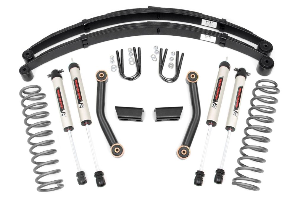 Rough Country 3 Inch Lift Kit Series II RR Springs V2 Jeep Cherokee XJ (84-01)