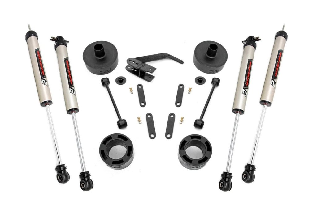 Rough Country 2.5 Inch Lift Kit Spacers V2 Jeep Wrangler JK/Wrangler Unlimited (07-18)