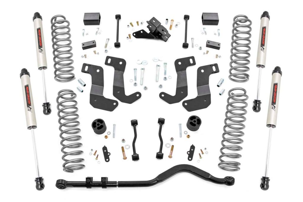 Rough Country 3.5 Inch Lift Kit C/A Drop Stage 1 V2 Jeep Wrangler Unlimited (18-23)
