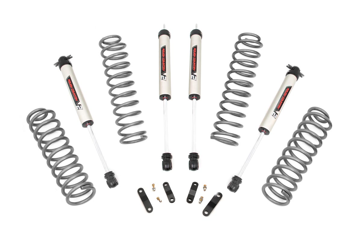 Rough Country 2.5 Inch Lift Kit Coils V2 Jeep Wrangler JK 4WD (2007-2018)