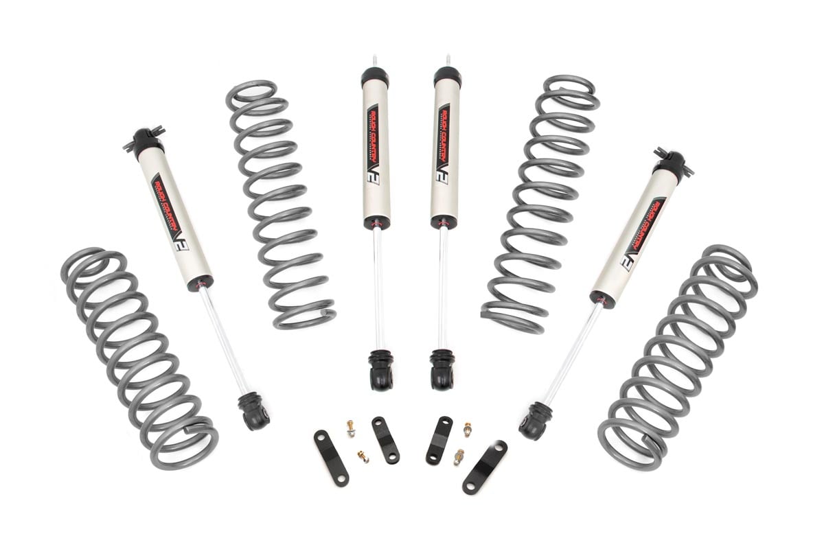 Rough Country 2.5 Inch Lift Kit Coils V2 Jeep Wrangler Unlimited 2WD/4WD (2007-2018)