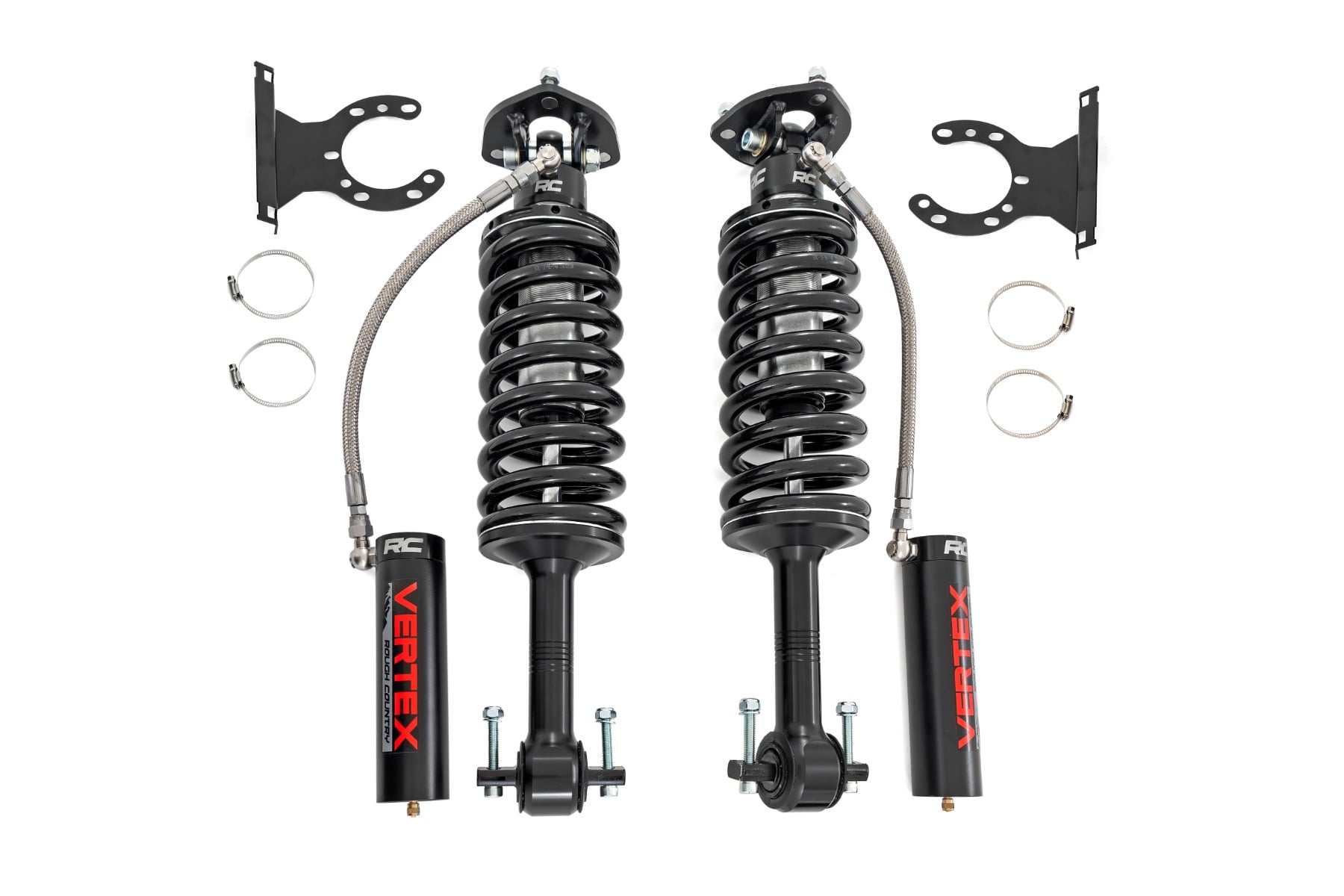 Rough Country Vertex 2.5 Reservoir Coilovers Front 6.5-7.5β³ Ford F-150 2WD (14-26)