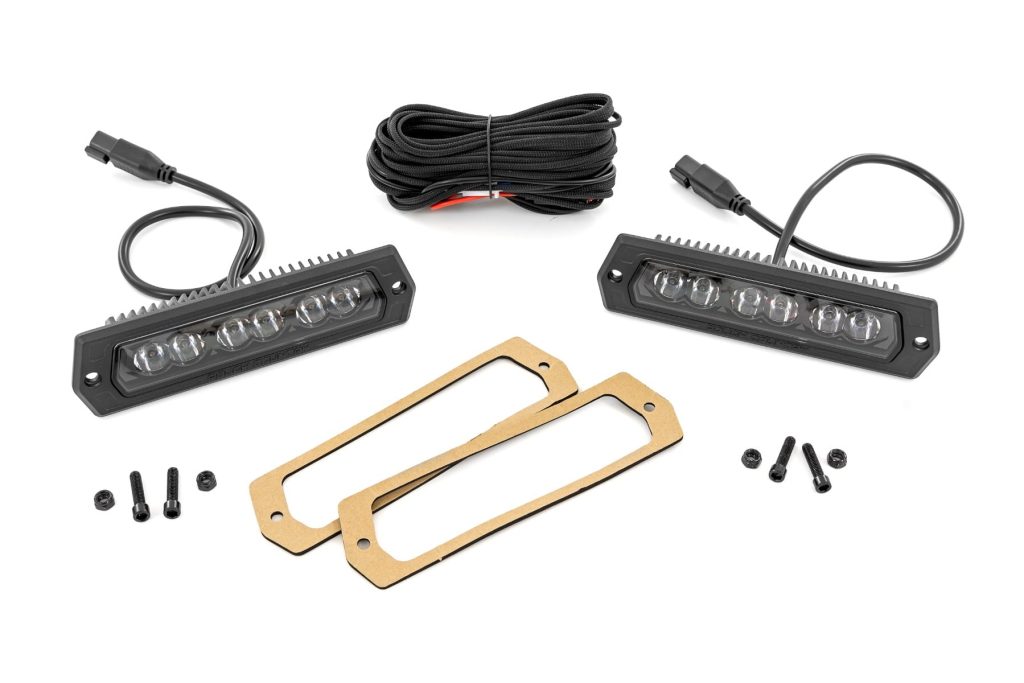Rough Country 6 Inch Black Series LED Lights Flush Mount Pair