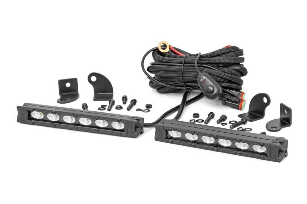 Rough Country 6 Inch Black Series LED Light Bar Slim Line Pair